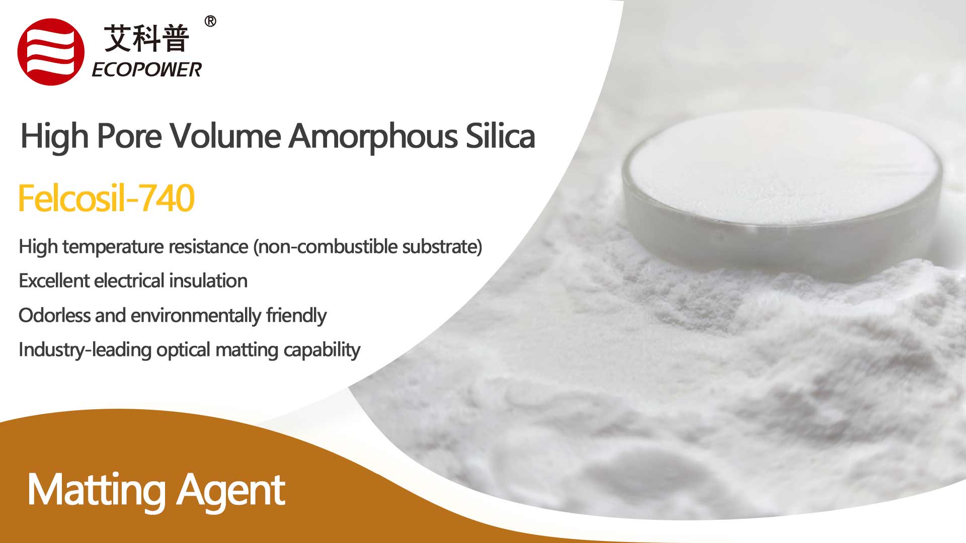 Silice amorfa Ecopower Felcosil-740: riempitivo opacizzante ad alta efficienza per rivestimenti | Tecnologia Sol-Gel