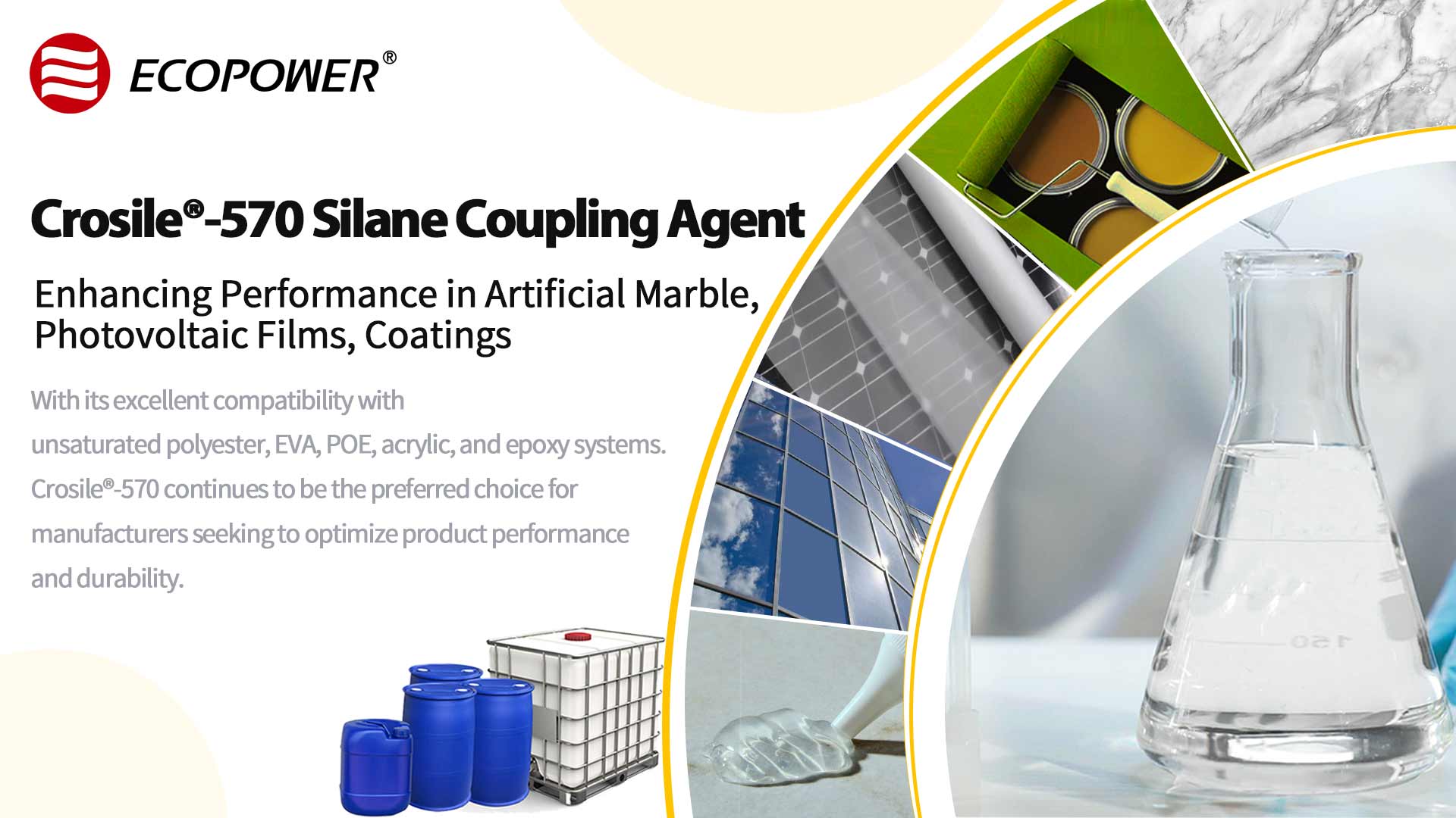 Crosile®-570 Silane Coupling Agent: Enhancing Performance in Artificial Marble, Photovoltaic Films, and Coatings